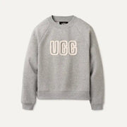 Femme UGG Logo pull à col rond - GREY HEATHER