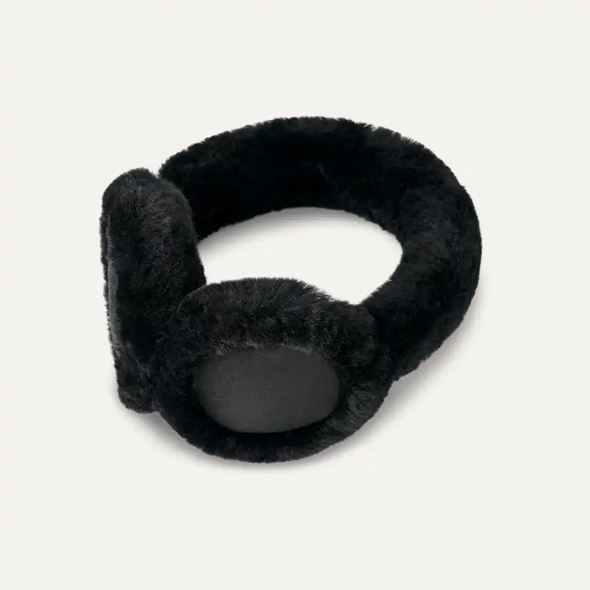 Femme Cache-oreilles en peau de mouton adapté à la technologie sans fil