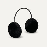 Femme Cache-oreilles Slim Band en peau de mouton - BLACK