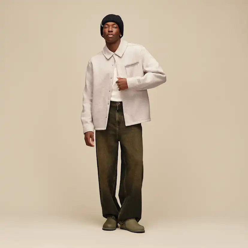 Homme Bonnet côtelé épais UGGbraid - BLACK