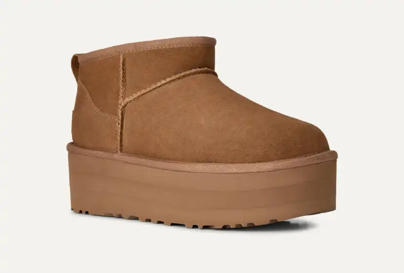 Femme Botte Classic Ultra Mini à plateforme - CHESTNUT