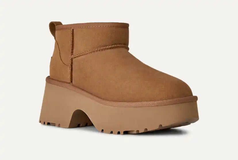 Femme Botte Classic Ultra Mini New Heights - CHESTNUT
