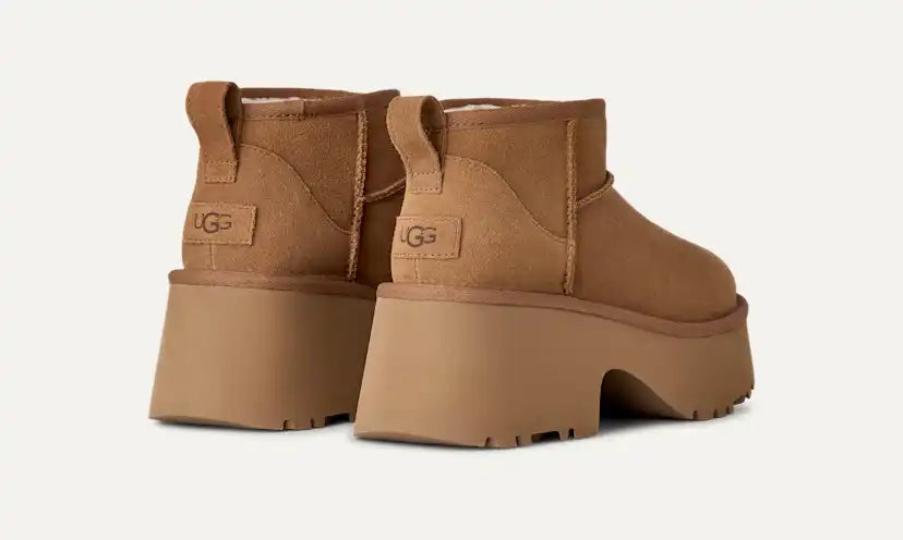 Femme Botte Classic Ultra Mini New Heights - CHESTNUT