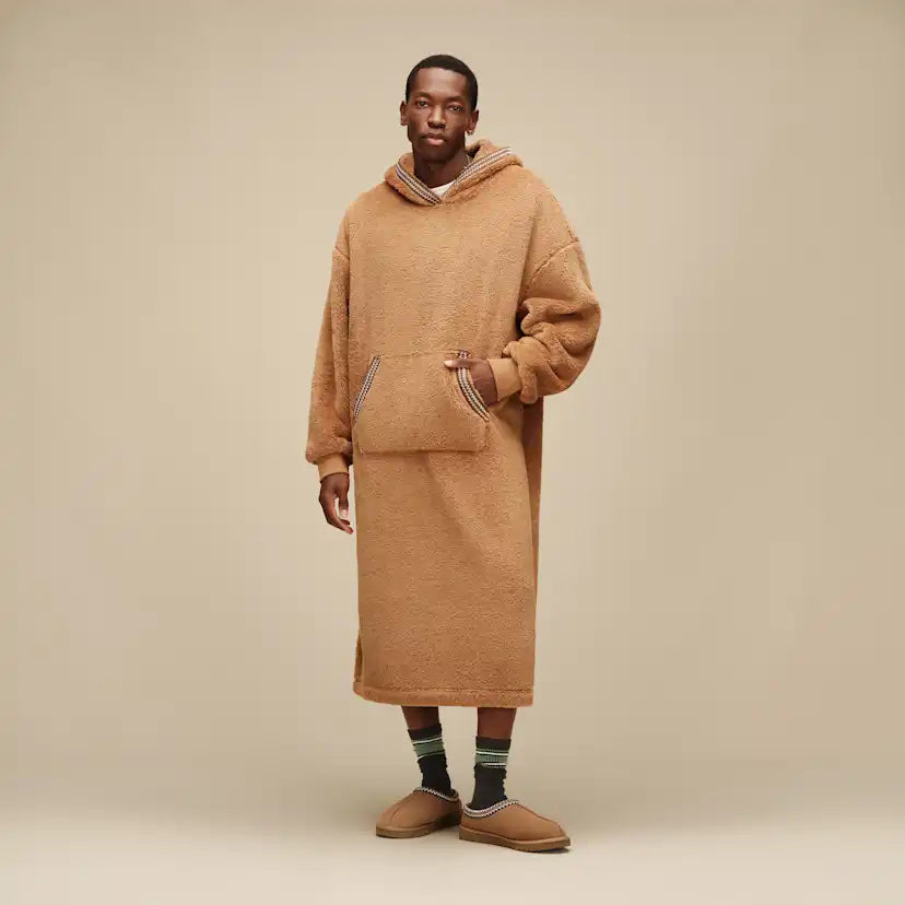Unisexe Sweat à capuche oversize en UGGfluff - CHESTNUT