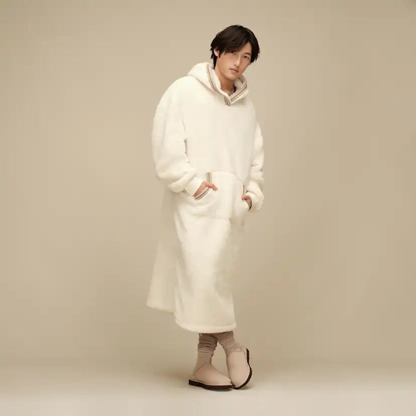 Unisexe Sweat à capuche oversize en UGGfluff - CREAM