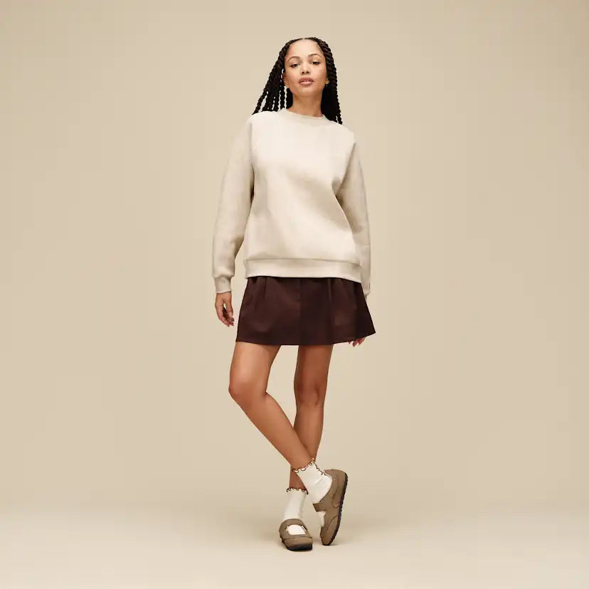 Femme Pull à col rond Classic - SAND HEATHER