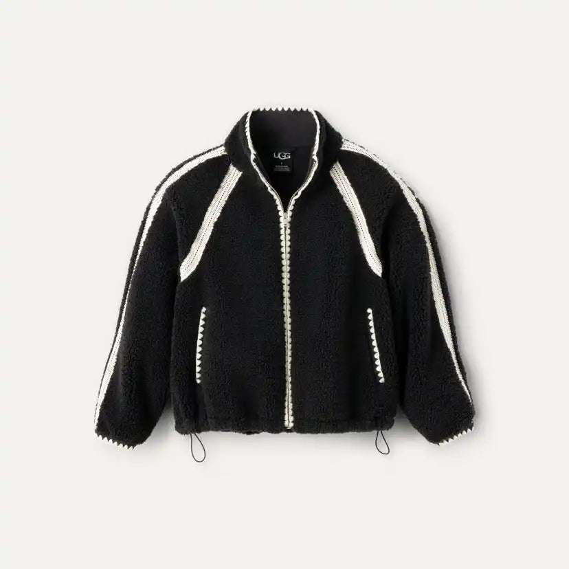 Femme Veste Nikia Crochet en UGGfluff - BLACK