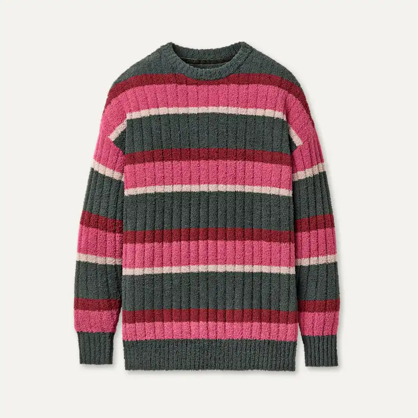 Femme Haut Riz Rib - ARUGULA STRIPE