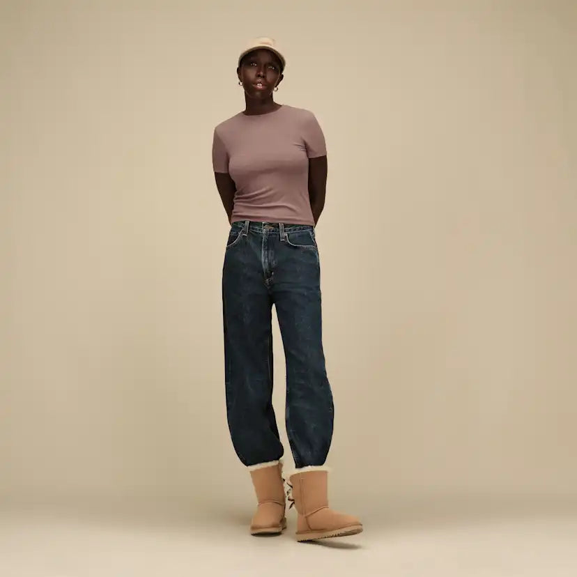 Femme T-shirt côtelé Miriam Baby - ALLSPICE