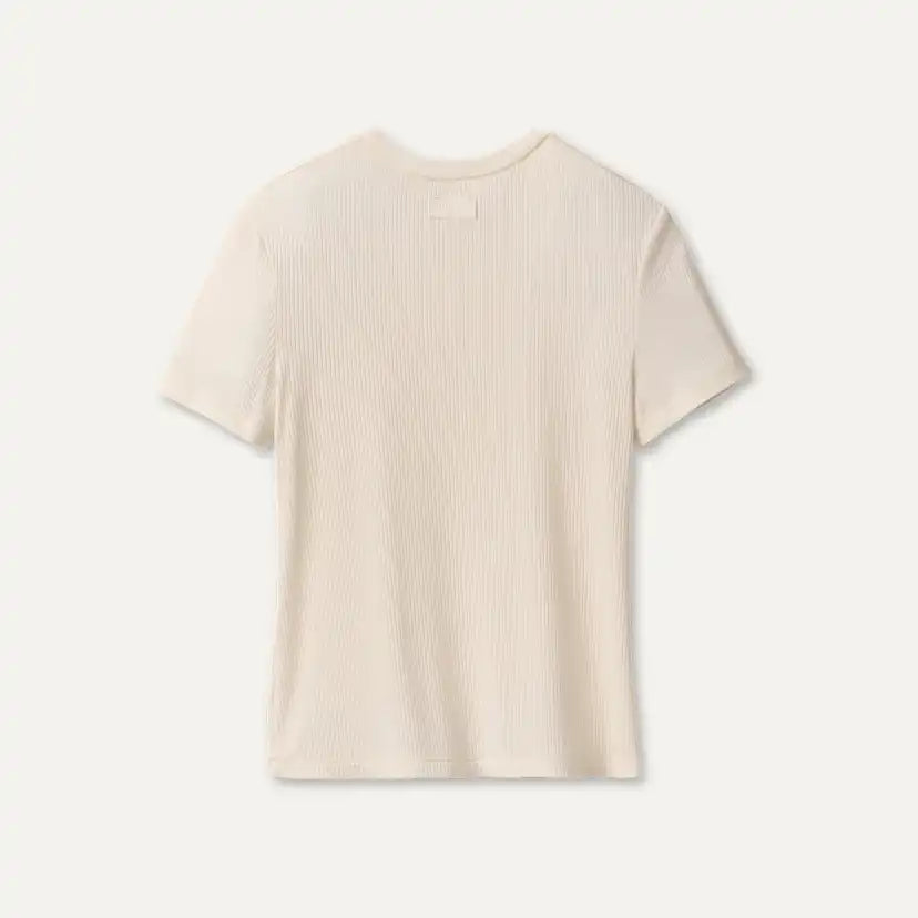 Femme T-shirt côtelé Miriam Baby - NIMBUS