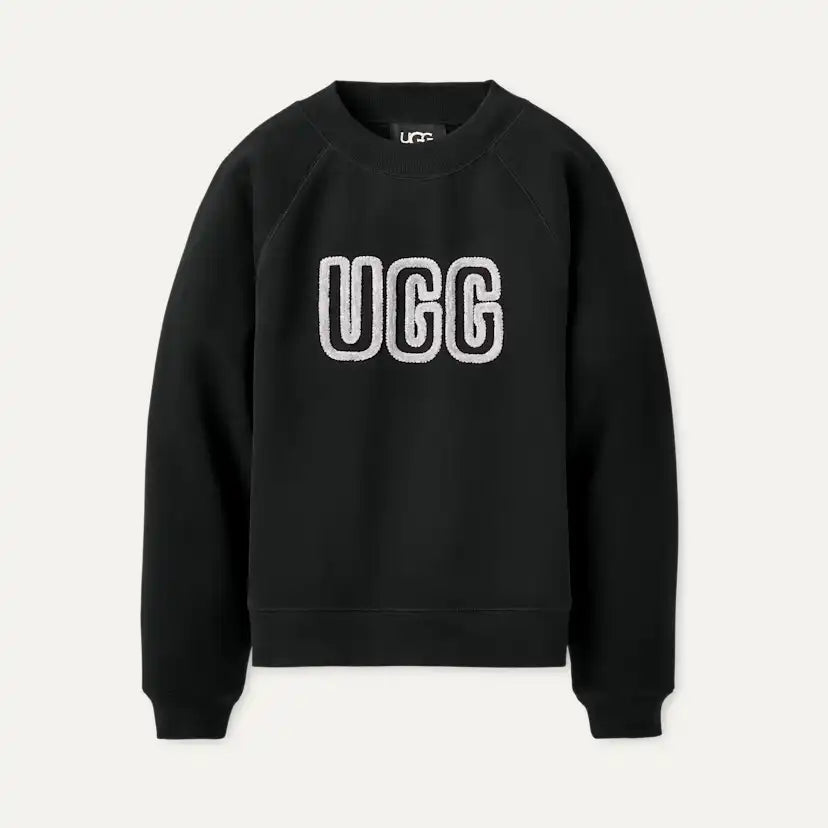 Femme UGG Logo pull à col rond - BLACK