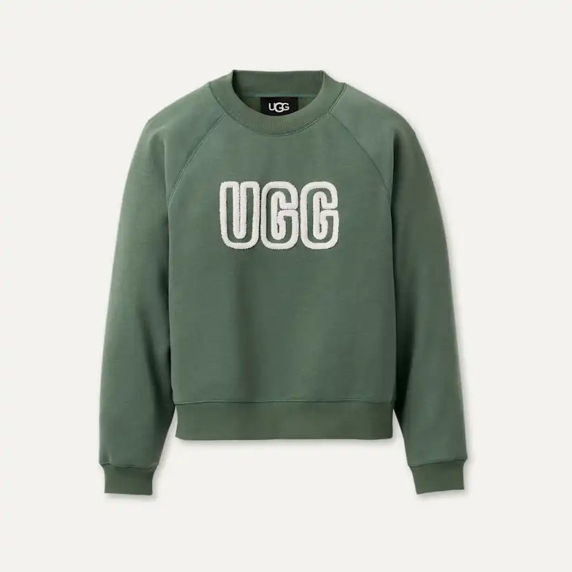 Femme UGG Logo pull à col rond - GREEN STONE