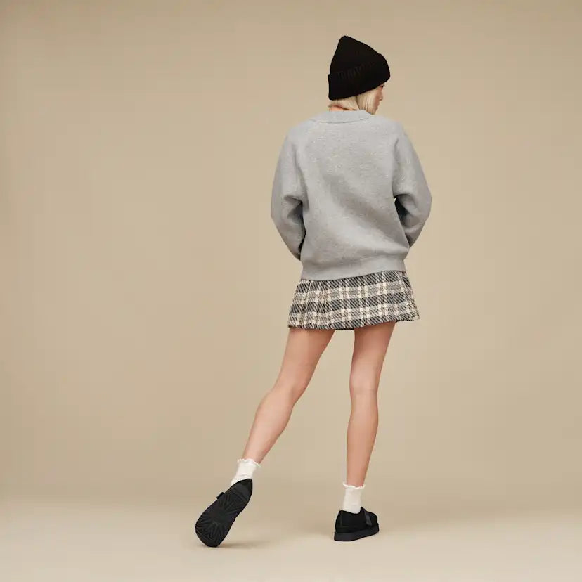 Femme UGG Logo pull à col rond - GREY HEATHER