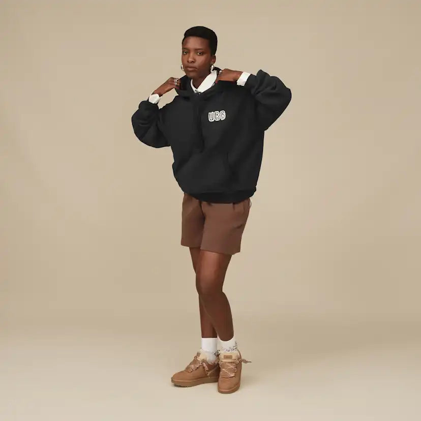 Femme UGG Logo sweat à capuche - BLACK