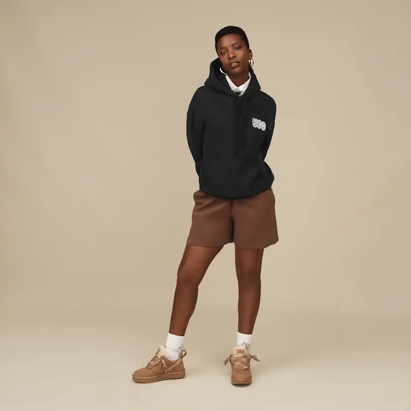 Femme UGG Logo sweat à capuche - BLACK