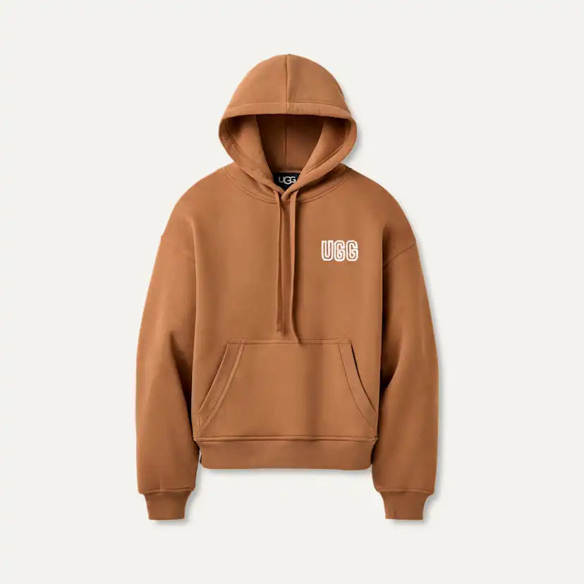 Femme UGG Logo sweat à capuche - CHESTNUT
