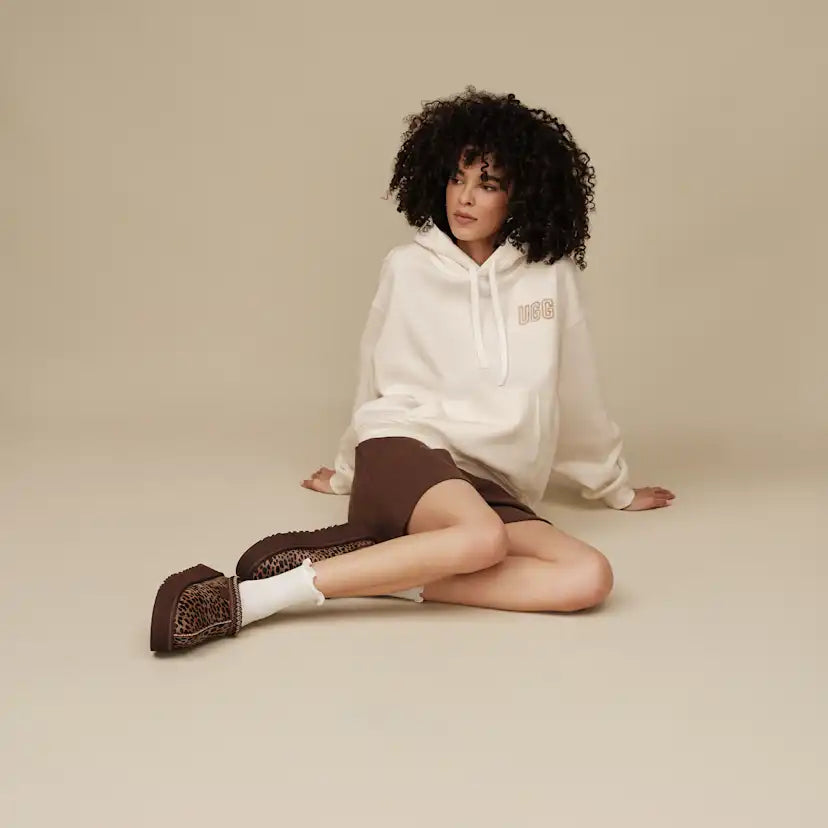 Femme UGG Logo sweat à capuche - NIMBUS