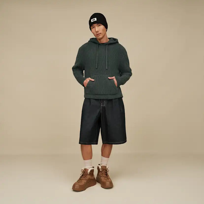 Homme Finnegan Hoodie Rib - ARUGULA