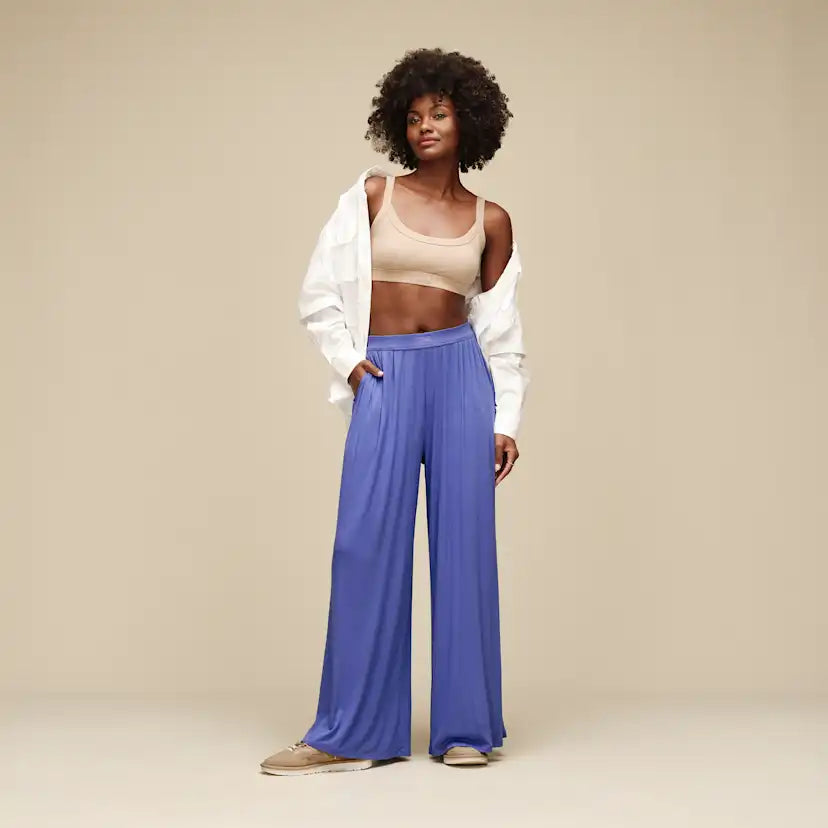 Femme Pantalon large Imogen côtelé