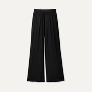 Femme Pantalon large Imogen côtelé - BLACK