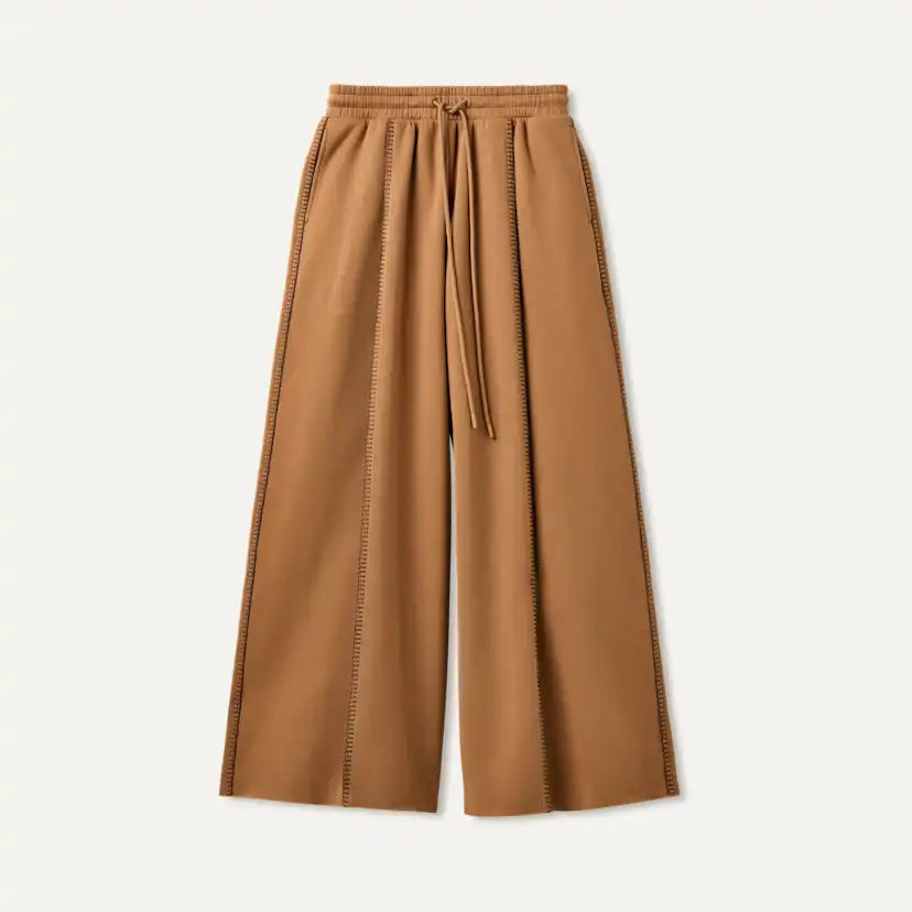 Femme Pantalon large Classic - CHESTNUT