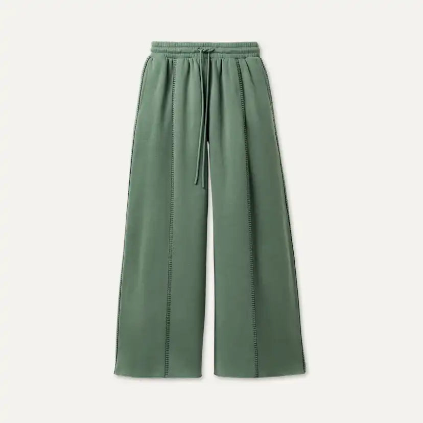 Femme Pantalon large Classic - GREEN STONE