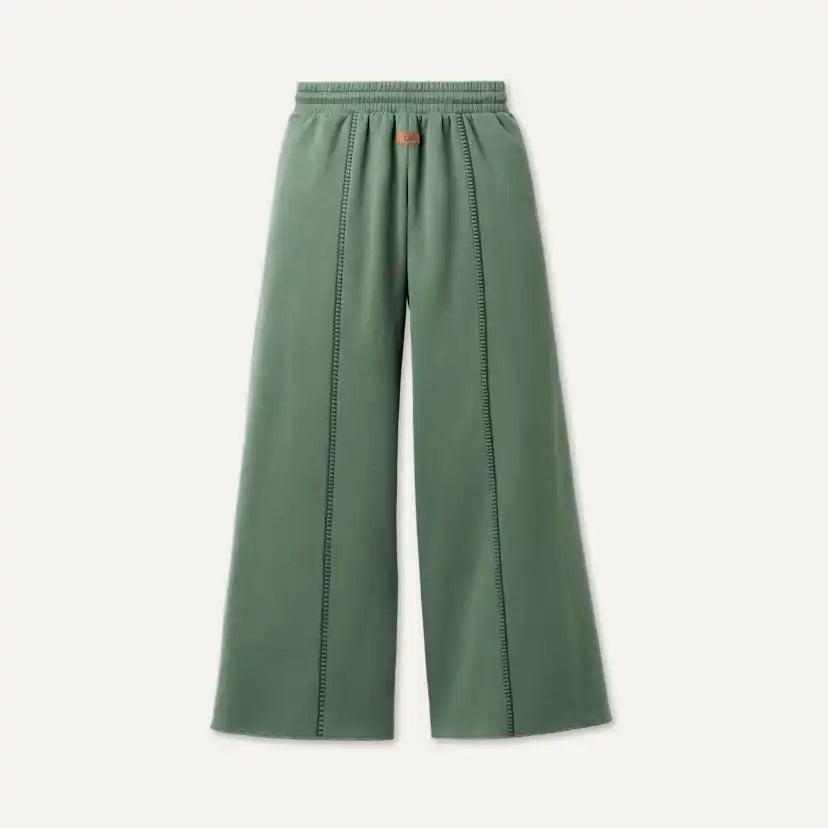 Femme Pantalon large Classic - GREEN STONE