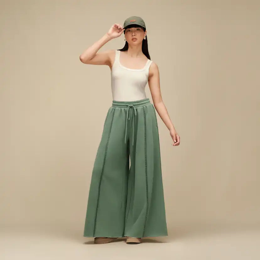 Femme Pantalon large Classic - GREEN STONE