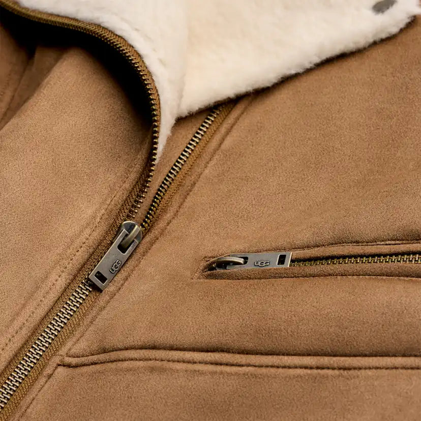 Femme Veste de moto Finnian LuxeFluff - CHE