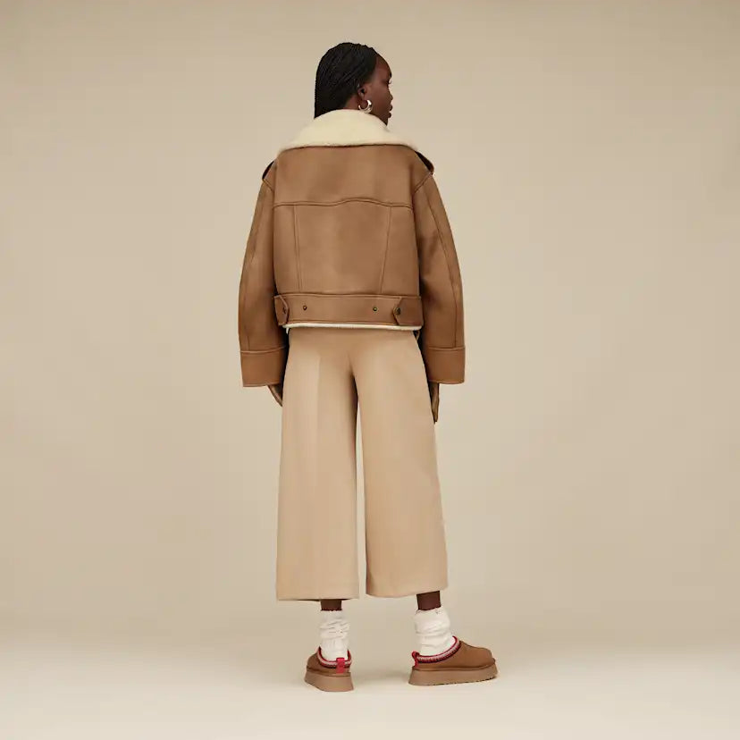 Femme Veste de moto Finnian LuxeFluff - CHE