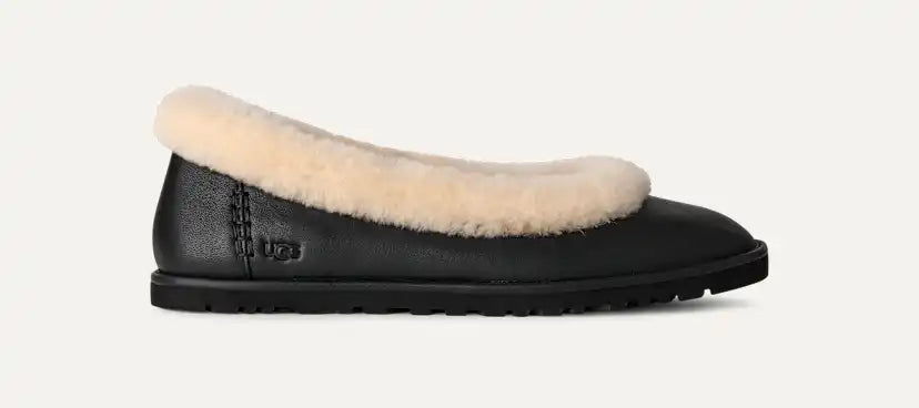 Femme Ballerine en cuir Zora - BLK