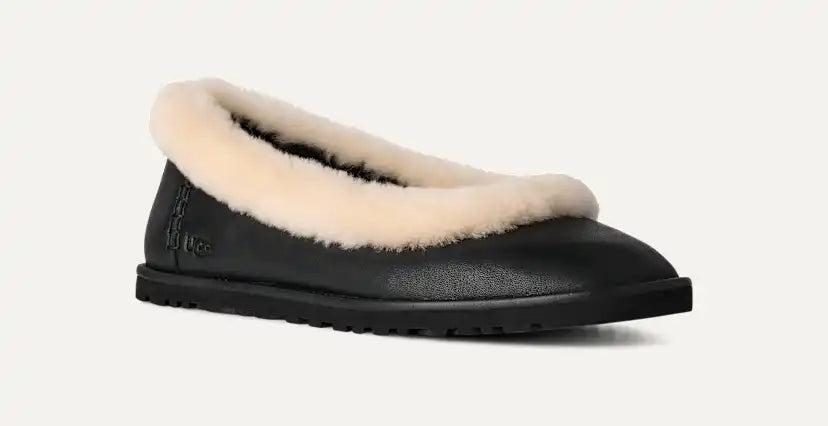 Femme Ballerine en cuir Zora - BLK