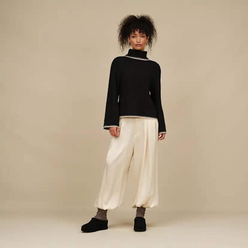 Femme Sabot Enwrap - BLACK