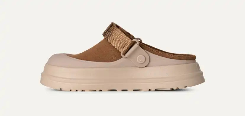 Femme Sabot GoldenGlow en daim - CHESTNUT