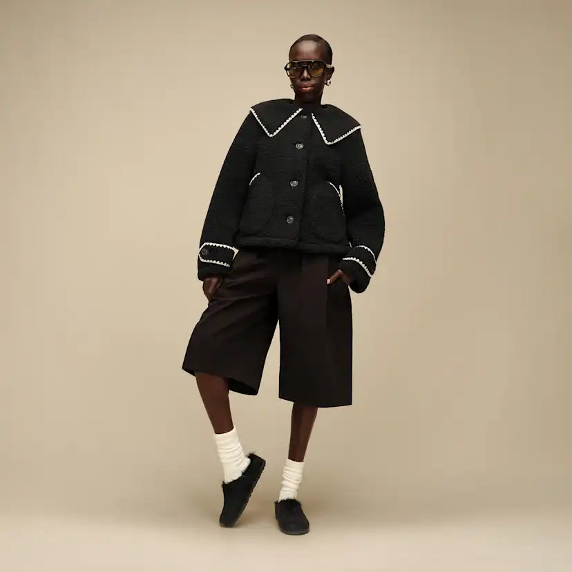 Femme Sabot Otzo en poil de veau - BLACK