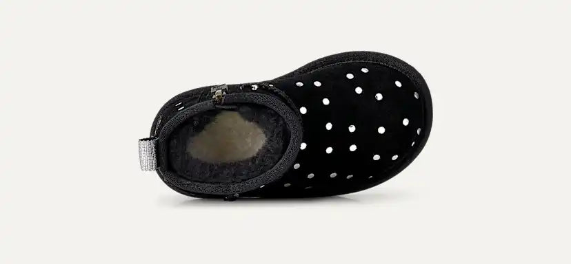 Tout Petit Classic Ultra Mini Shiny Dots Boot - BLACK