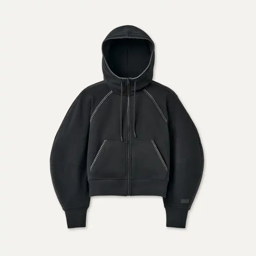 Femme Sweat à capuche à fermeture éclair intégrale Classic - BLACK