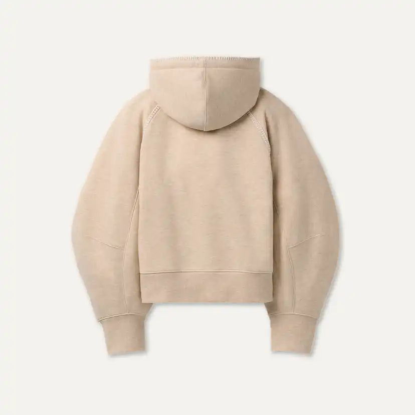 Femme Sweat à capuche à fermeture éclair intégrale Classic - SAND HEATHER