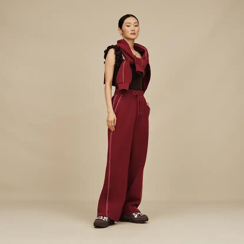 Femme Pantalon à coupe droite Classic - COFFEE BERRY