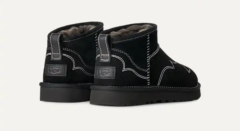 Femme Botte Classic Ultra Mini Western - BLACK