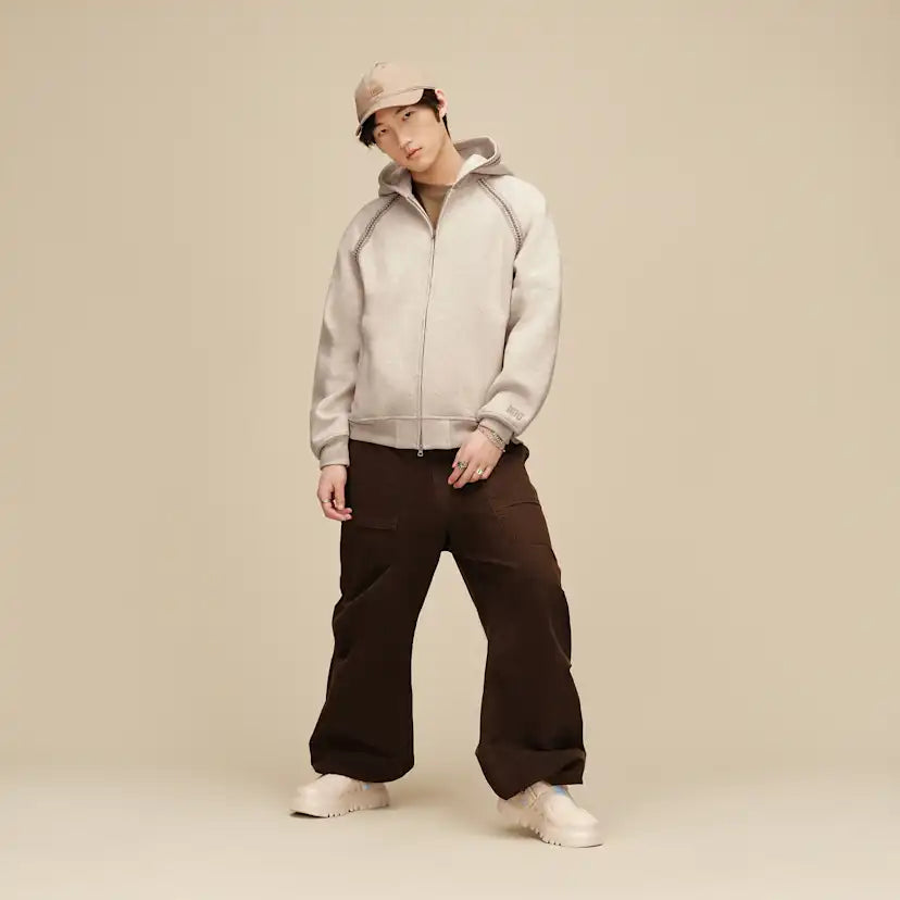 Homme Veste à fermeture éclair intégrale Tasman - CARIBOU HEATHER