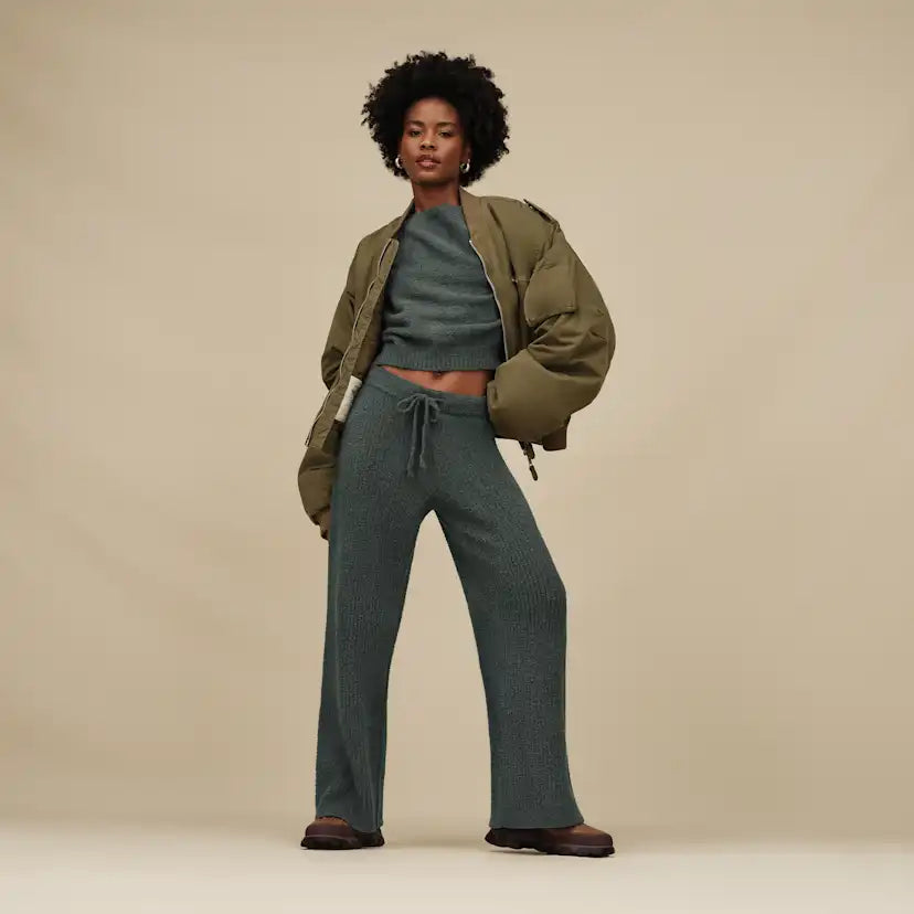 Femme Pantalon côtelé à coupe droite Couria - ARUGULA