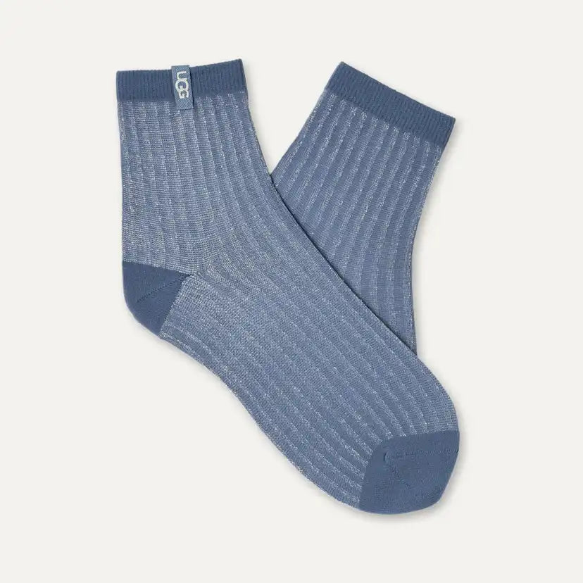 Femme Chaussette 3/4 Plora Shimmer - TAHOE BLUE