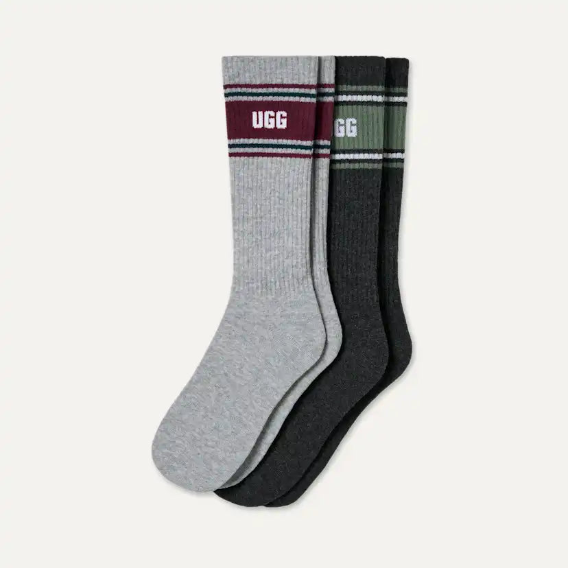 Homme Lot de deux paires de chaussettes mi-hautes Josias Varsity