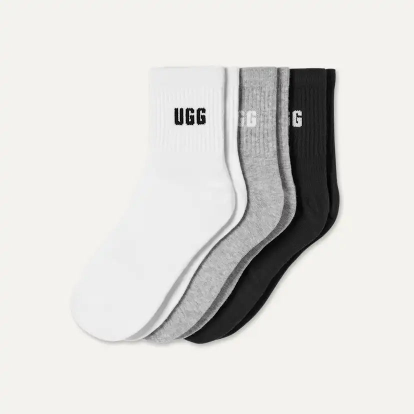 Femme Lot de trois paires de chaussettes 3/4 Quinlin à logo - NIMBUS / GREY HEATHER / BLACK