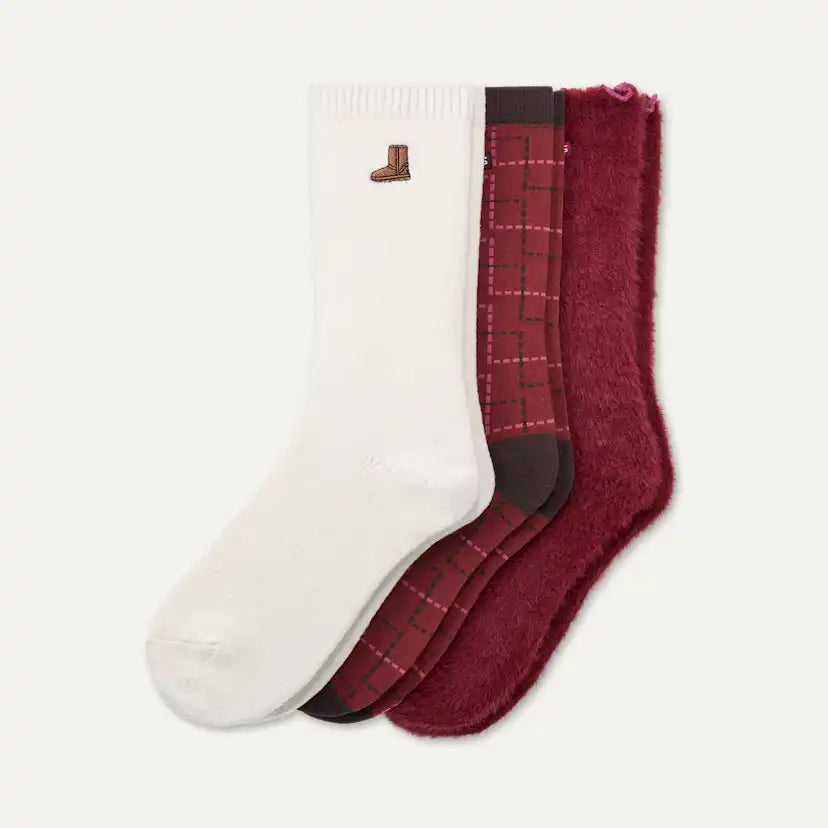 Femme Lot de trois paires de chaussettes mi-hautes UGG Classic - CBTP