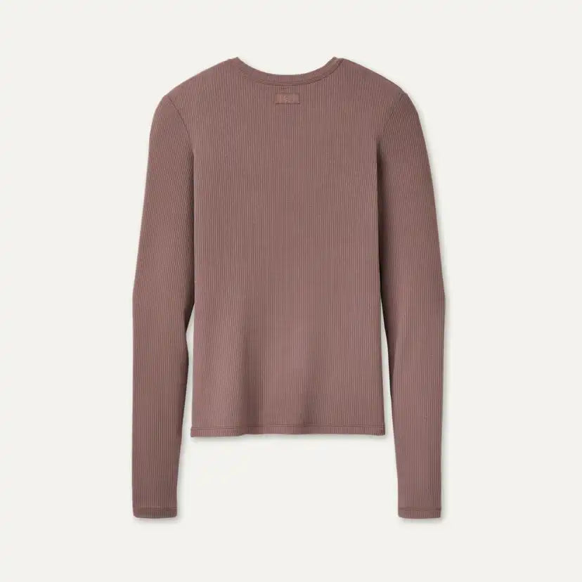 Femme Aidelene Long Sleeve Rib Tee - ALLSPICE