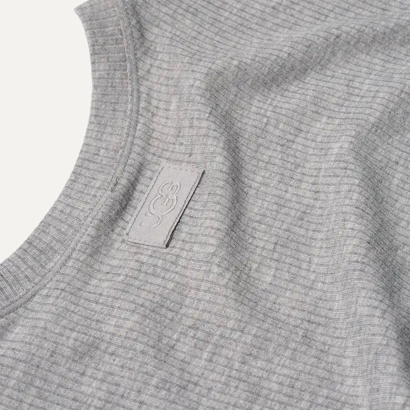 Femme Aidelene Long Sleeve Rib Tee - GREY HEATHER