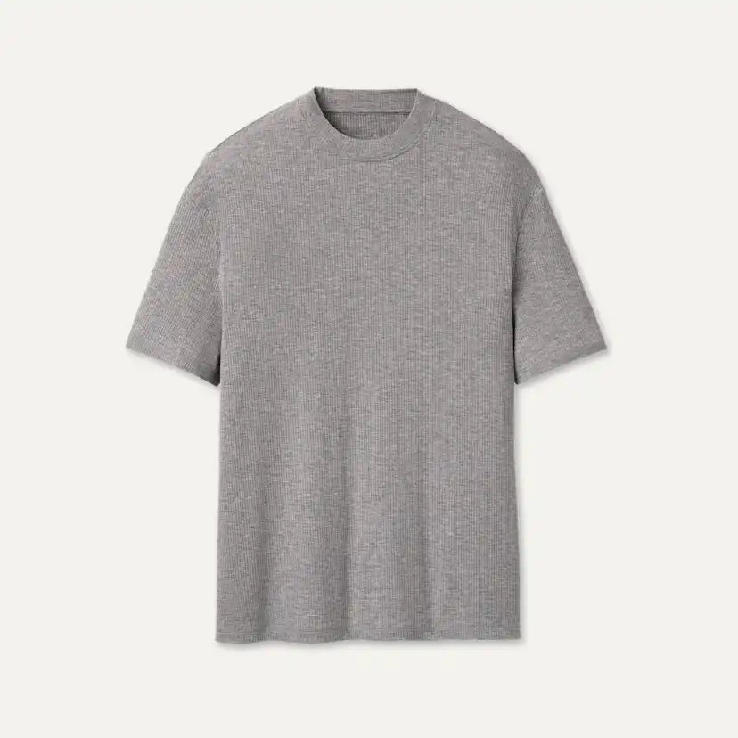 Femme Amarys Relaxed Rib Tee - GREY HEATHER