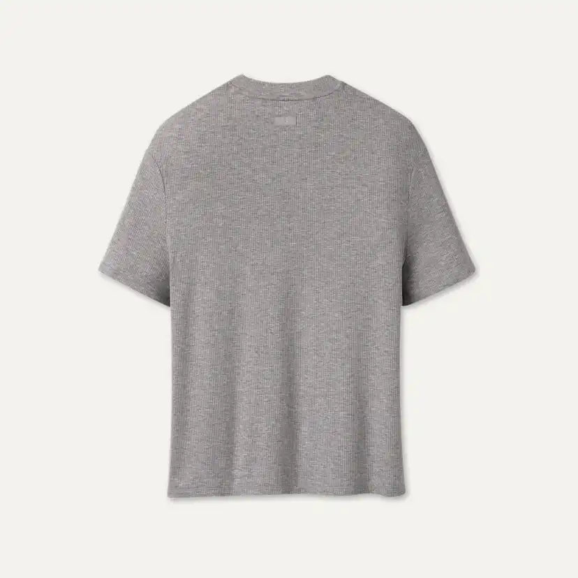 Femme Amarys Relaxed Rib Tee - GREY HEATHER